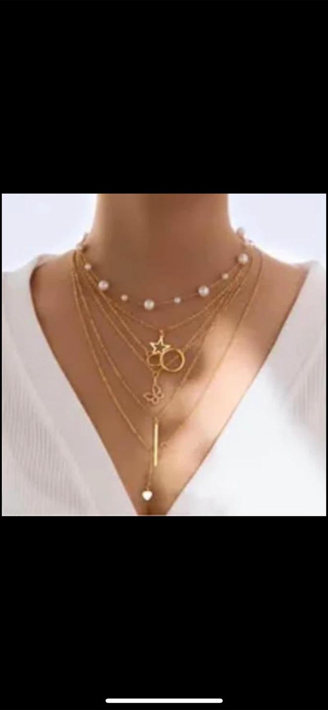 Assorted Gold Tone Necklace Bundle - photo 2