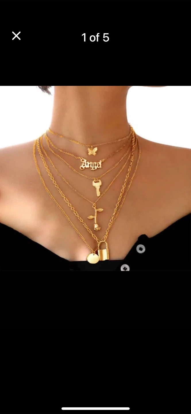Assorted Gold Tone Necklace Bundle - photo 5