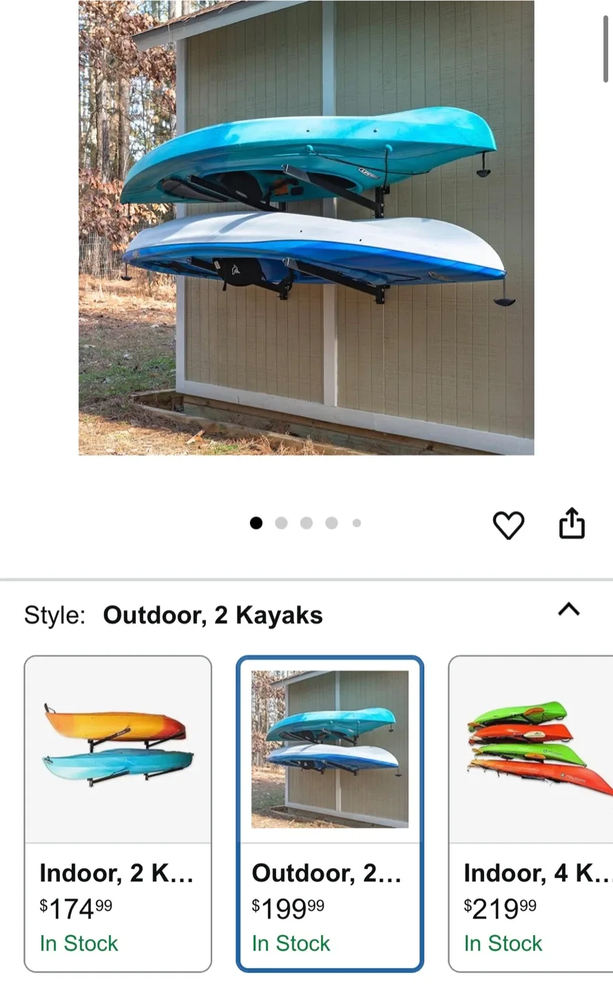 Kayak/SUP Rack - Outdoor, 2 Kayaks image indicator(2)