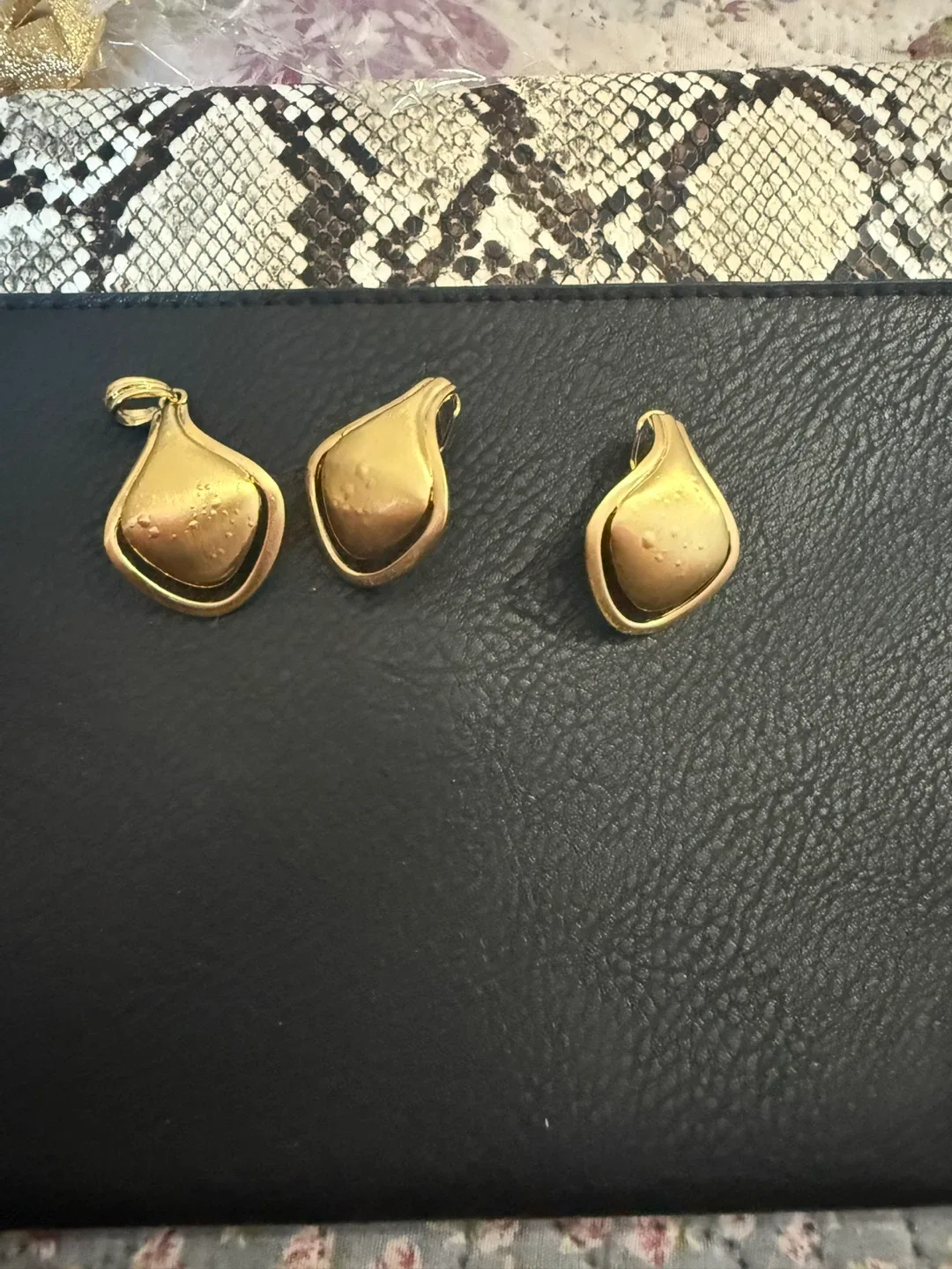 Gold Tone Drop Earrings (3) thumbnail