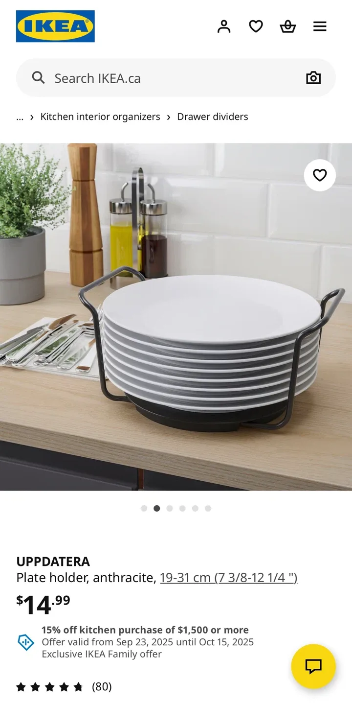 IKEA UPPATERA Plate Holder, Anthracite image indicator(3)