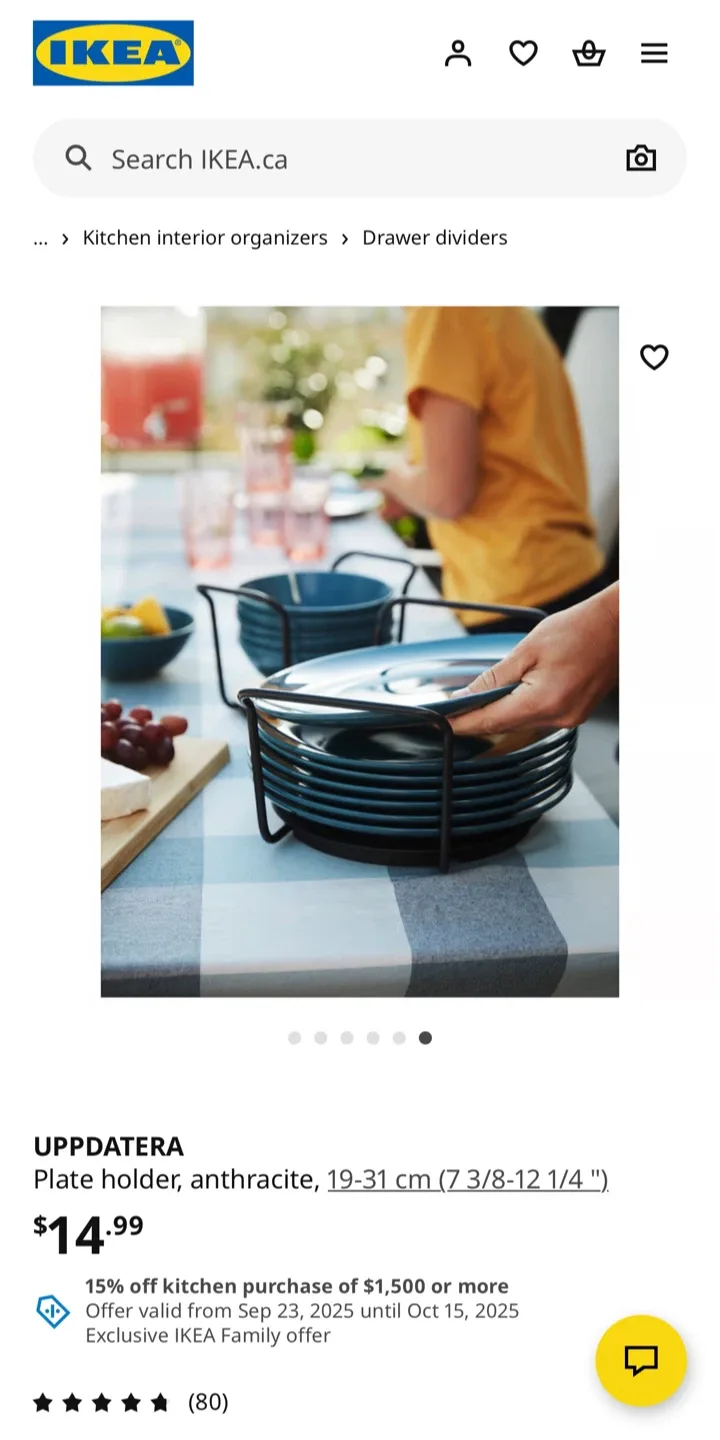 IKEA UPPATERA Plate Holder, Anthracite image indicator(4)