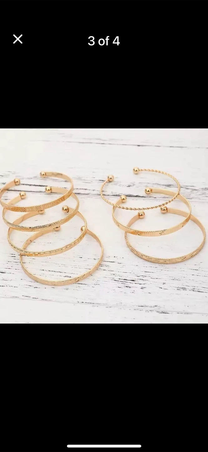 Gold Bangle Bracelet Set - photo 2