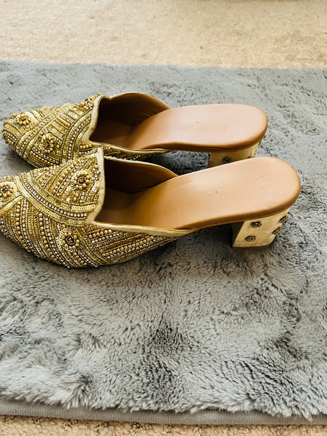 Gold Embellished Mules - photo 2
