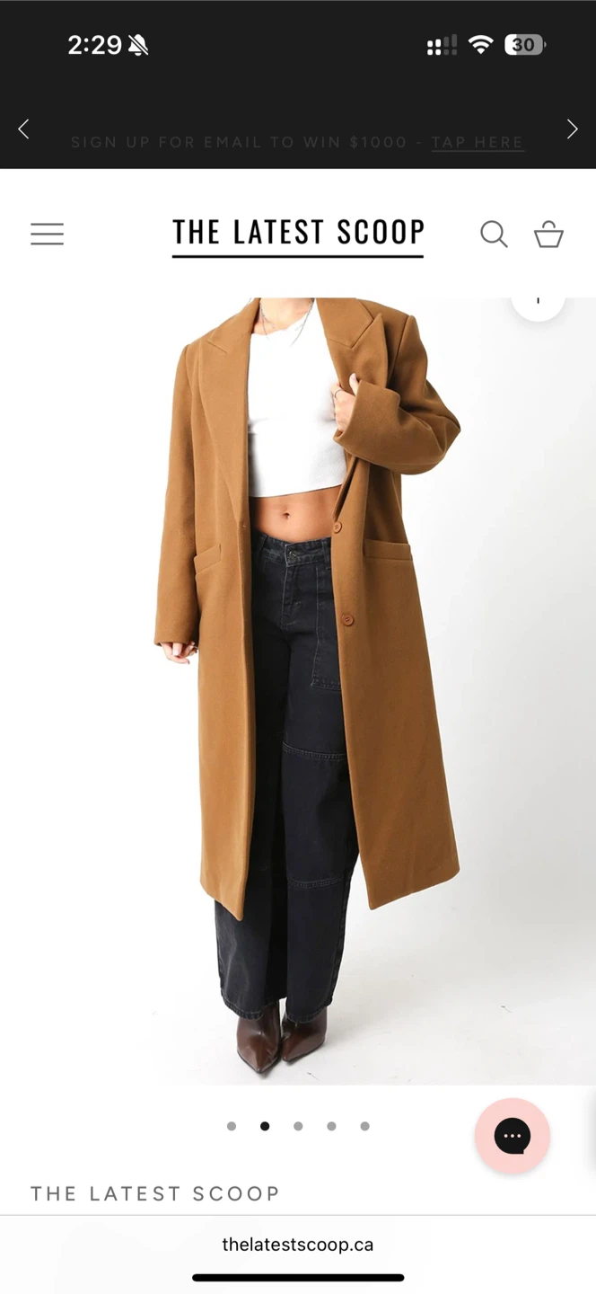 The Latest Scoop Single-Breasted Overcoat - Light Brown, M