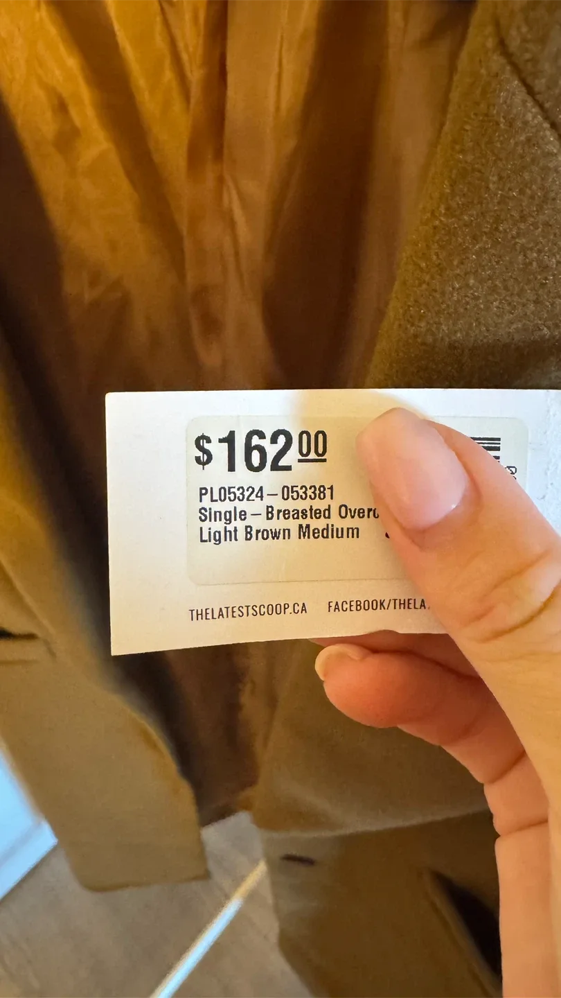 The Latest Scoop Single-Breasted Overcoat - Light Brown, M image indicator(4)