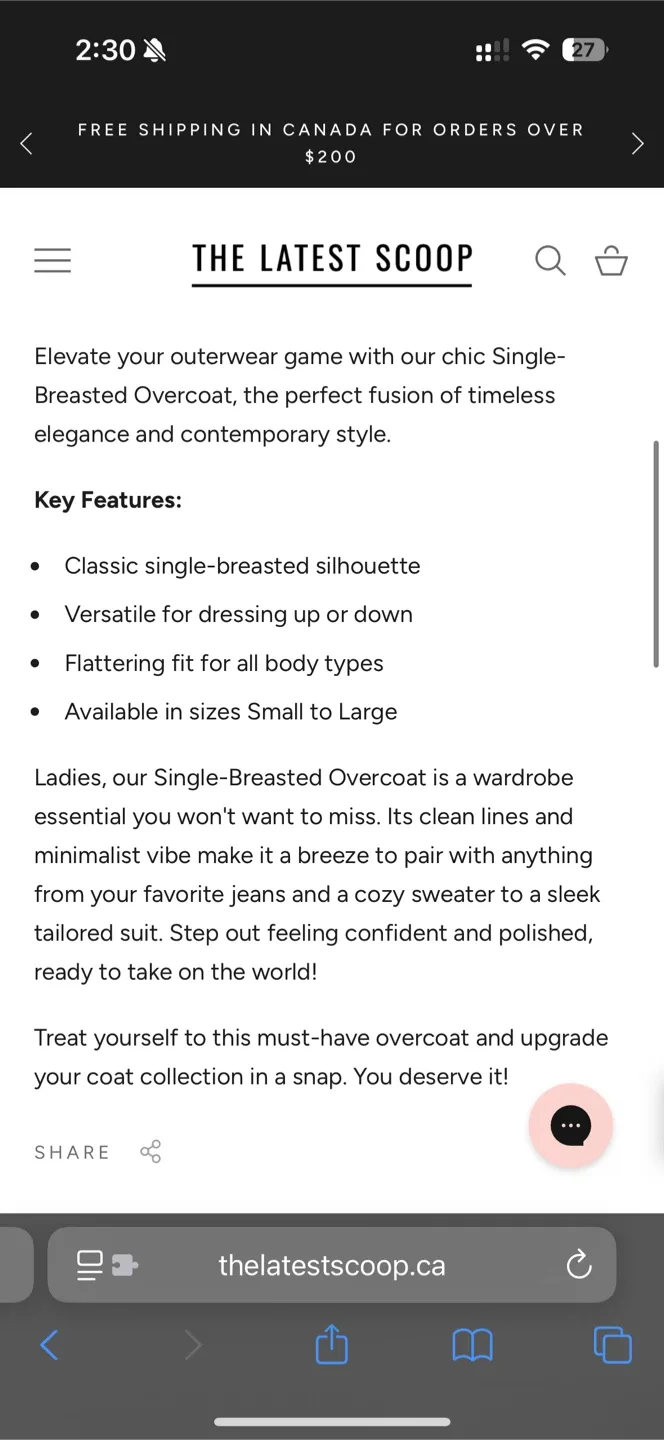 The Latest Scoop Single-Breasted Overcoat - Light Brown, M image indicator(7)