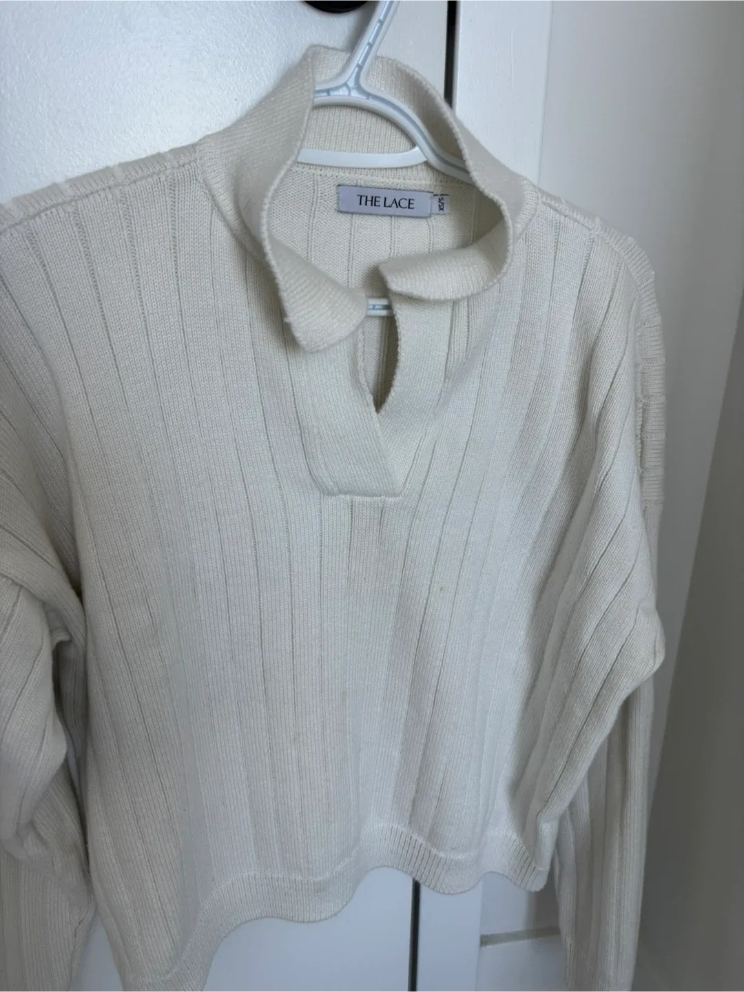 The Lace white Knit Top Size XS/S