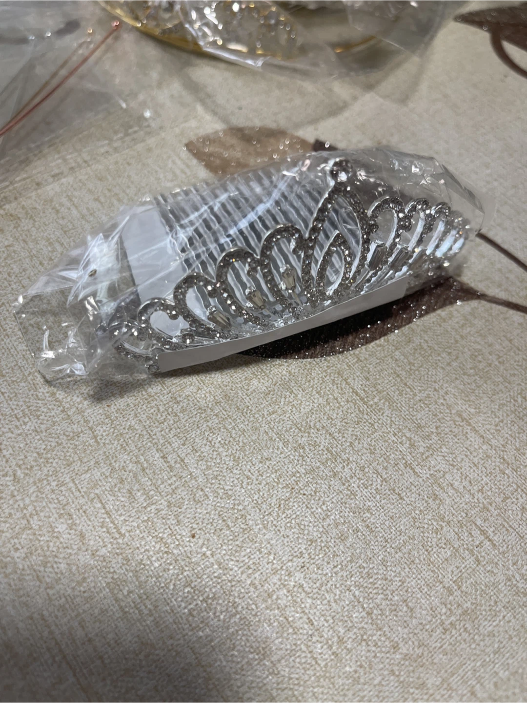 New Silver Rhinestone Tiara Comb - photo 2