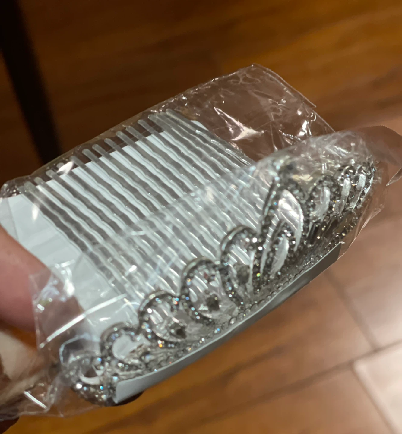 New Silver Rhinestone Tiara Comb - photo 3