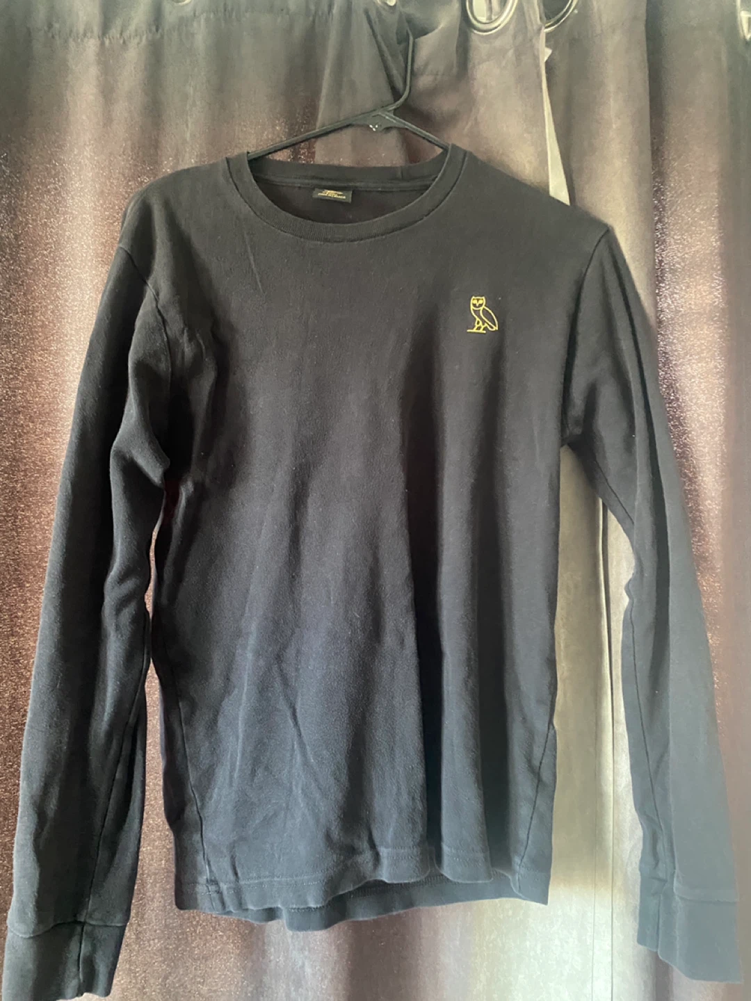 OVO Long Sleeve Shirt - Black, Size S