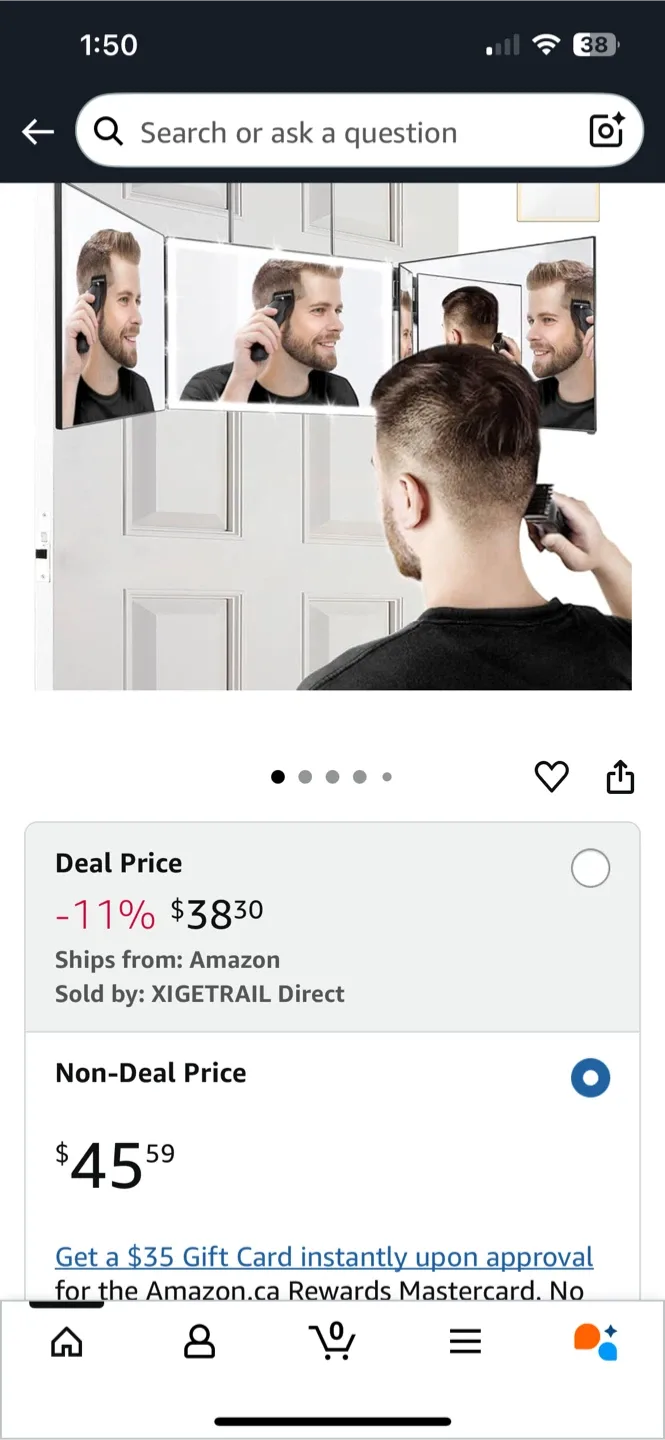 Tri-Fold Lighted Vanity Mirror - Portable image indicator(5)