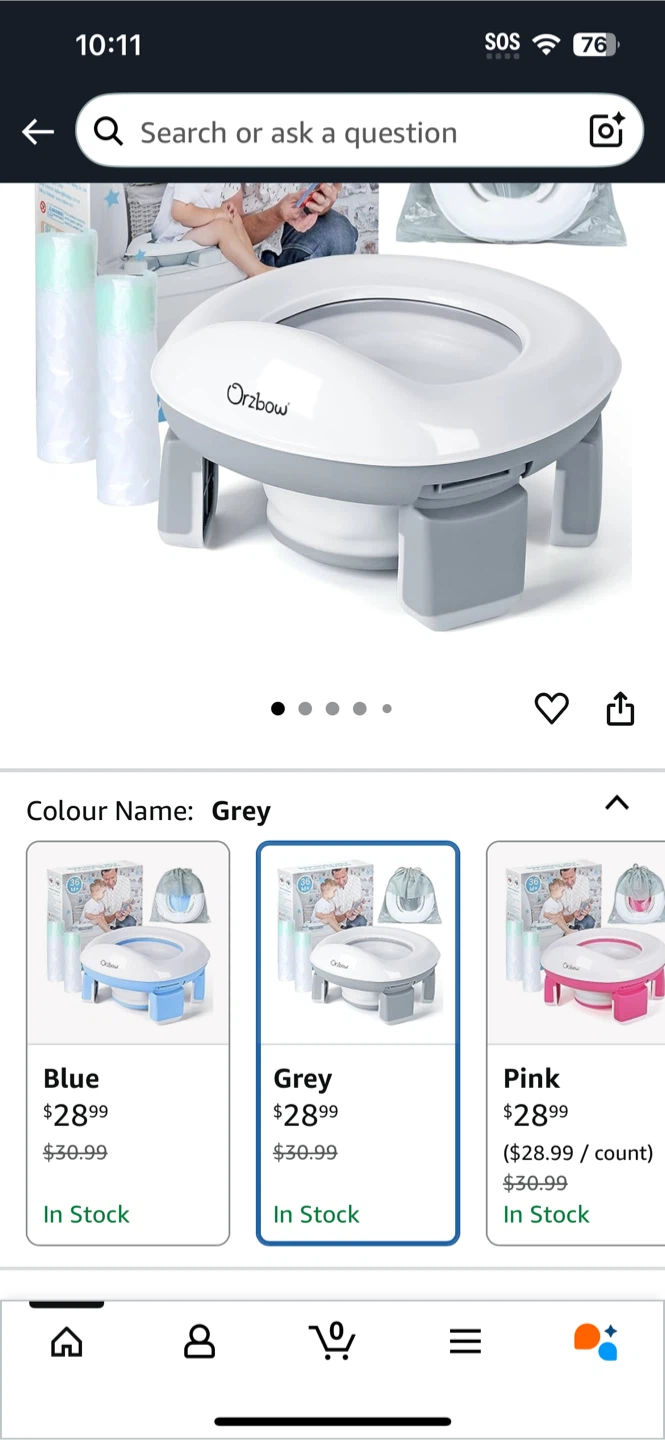 Orzbow Portable Potty Training Toilet - Grey - photo 4