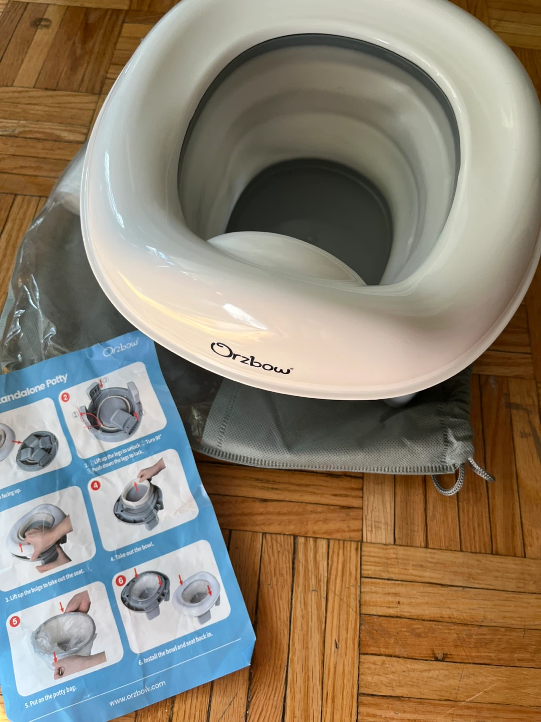 Orzbow Portable Potty Training Toilet - Grey - photo 2