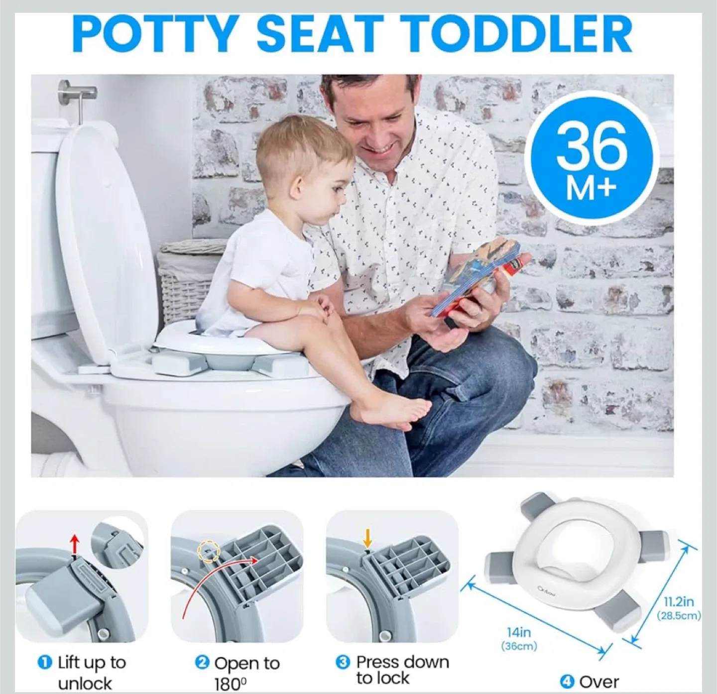 Orzbow Portable Potty Training Toilet - Grey image indicator(7)