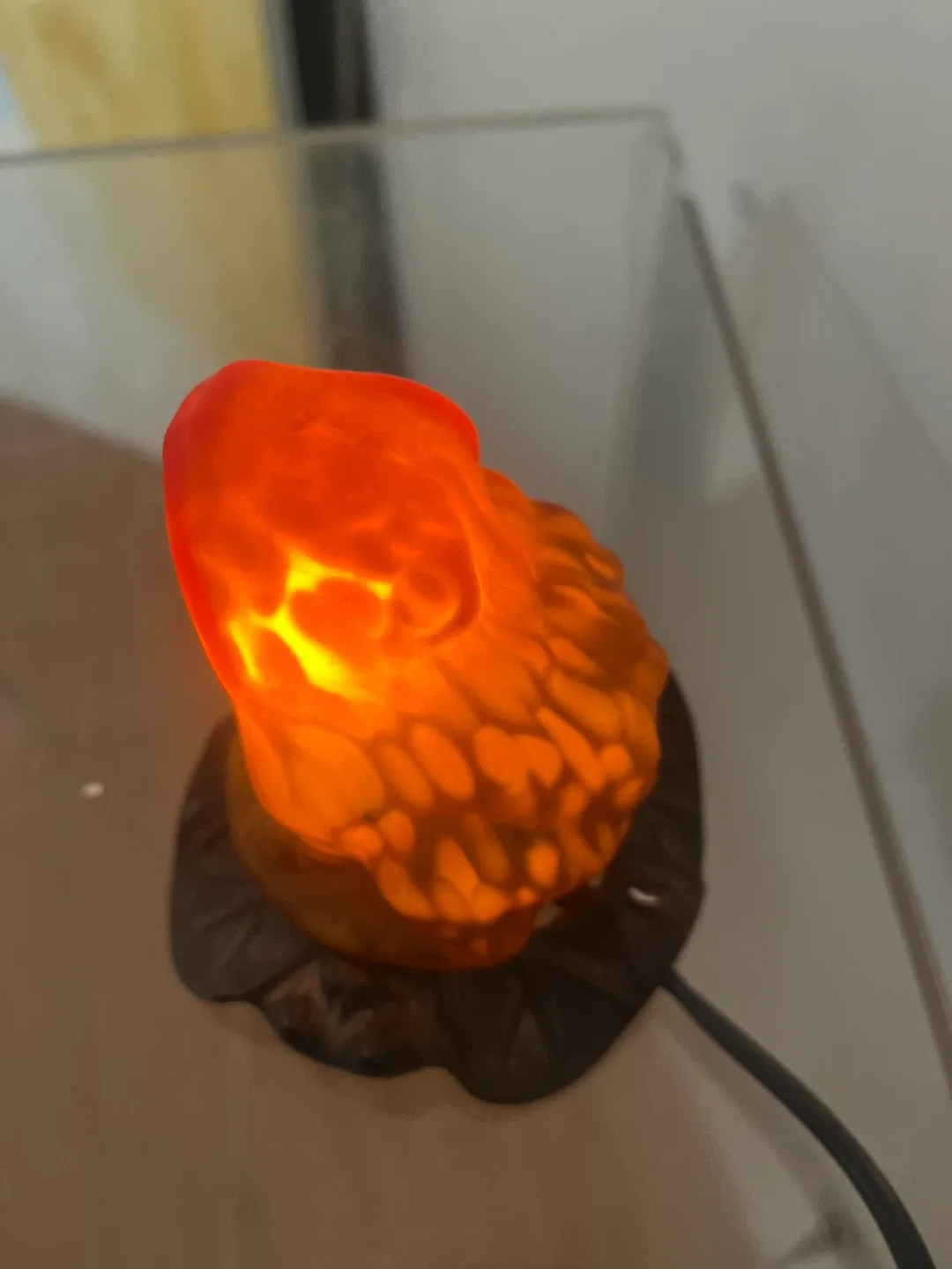 Amber glass Frog Lamp image indicator(3)