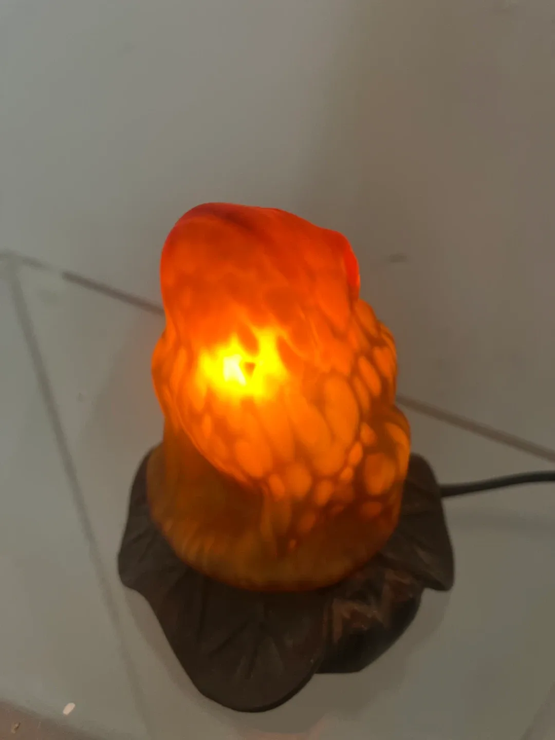 Amber glass Frog Lamp image indicator(4)