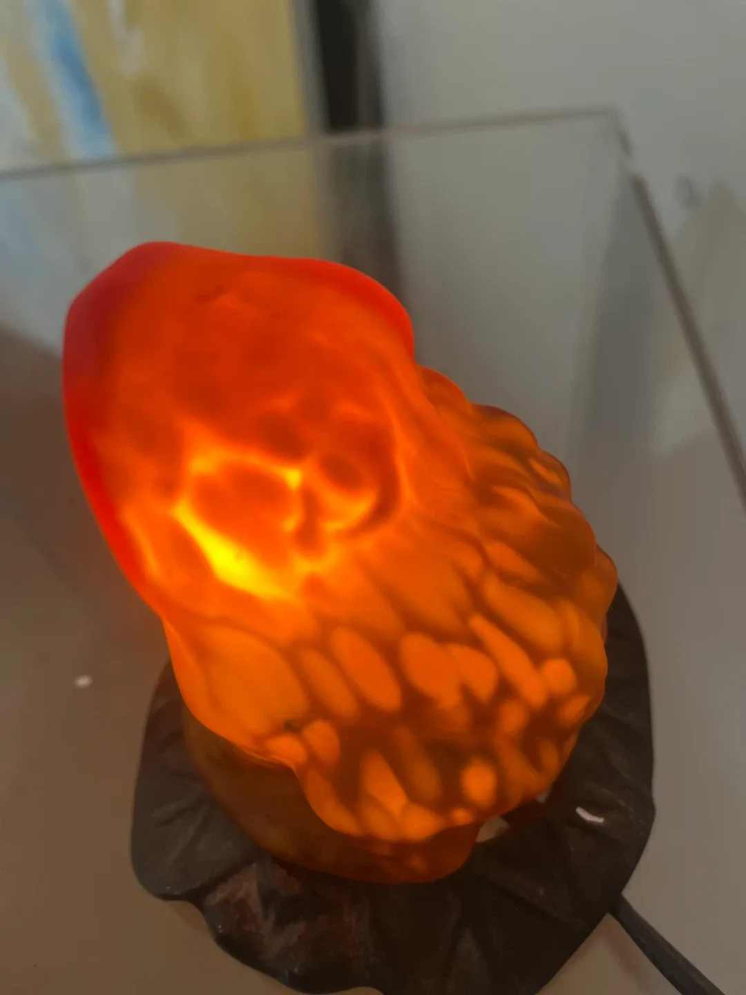 Amber glass Frog Lamp image indicator(2)