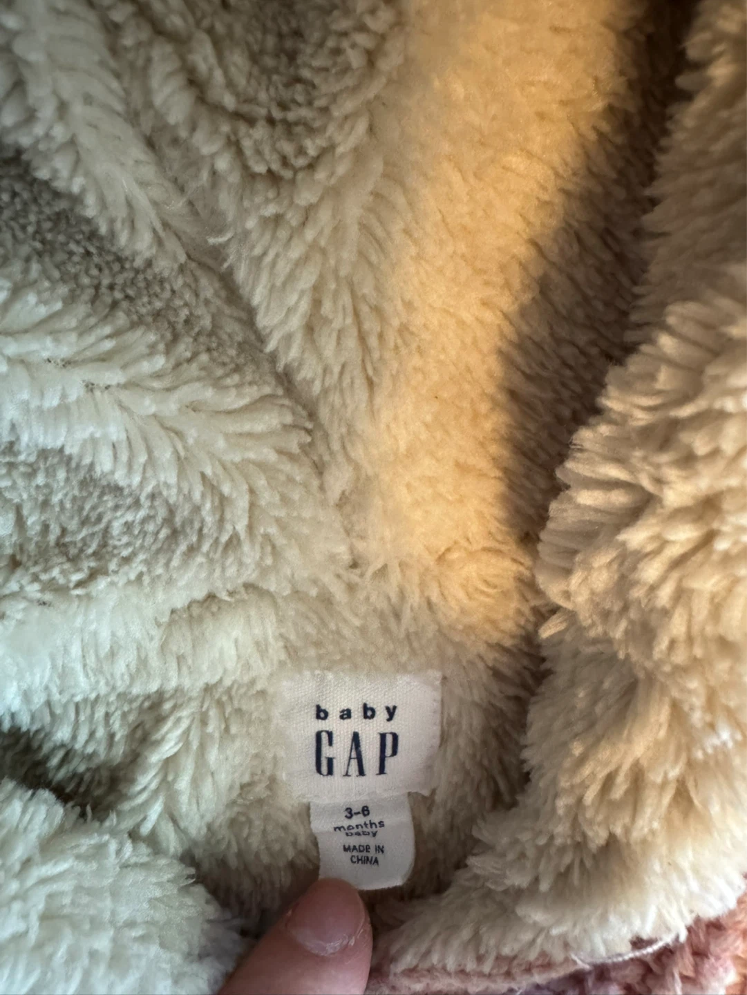 Baby Gap Pink Knit Hoodie, 3-6 Months - photo 2