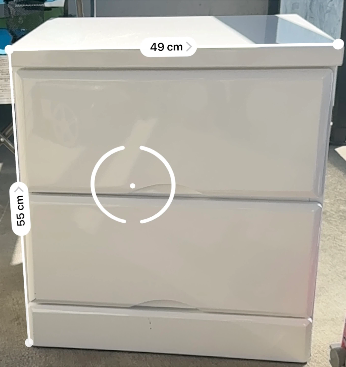 White 2-Drawer Nightstand