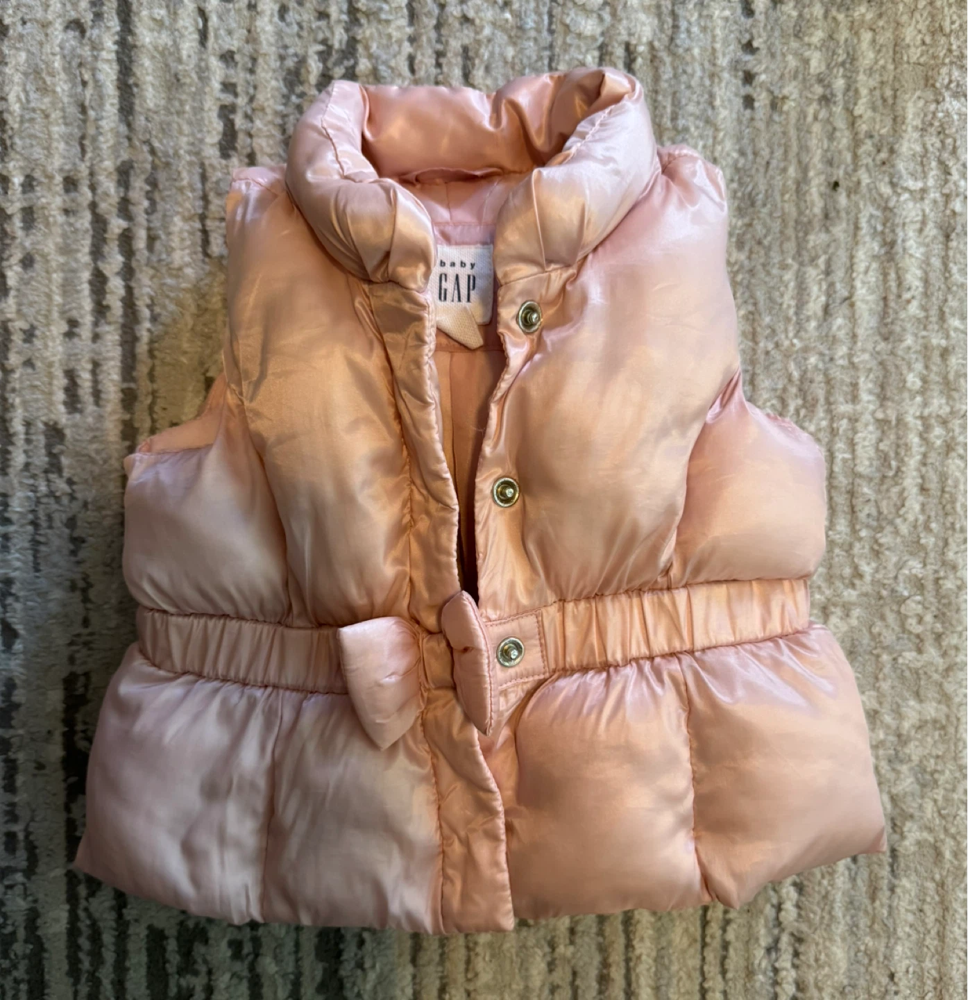 Baby Gap Pink Puffer Vest, 0-6M