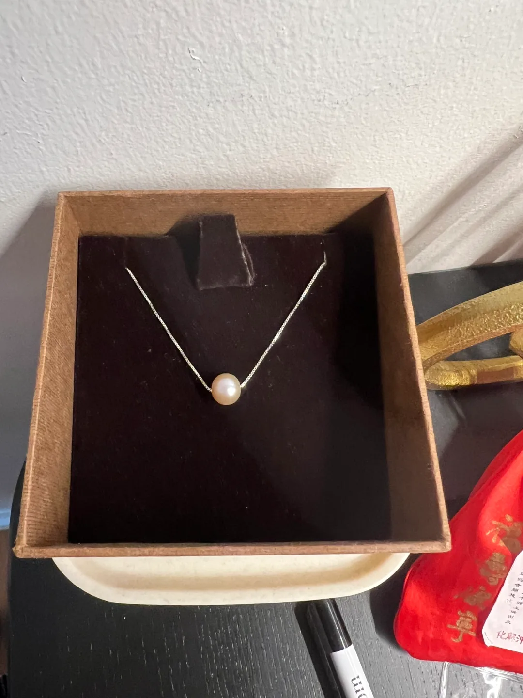 Pearl Necklace with Sterling Silver Chain image indicator(3)