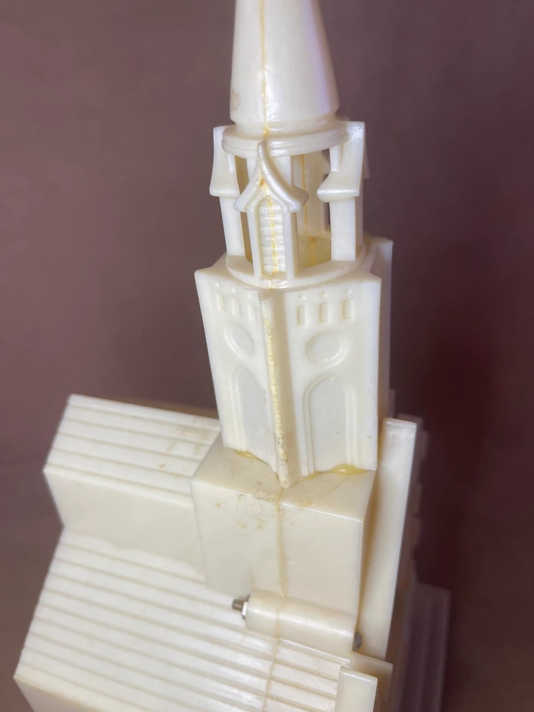 Vintage Plastic Church Music Box Christmas Decoration - photo 5