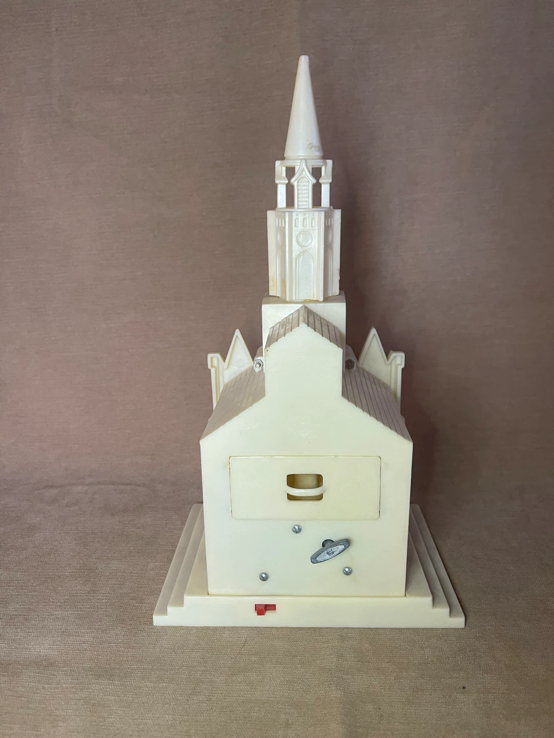 Vintage Plastic Church Music Box Christmas Decoration - photo 3