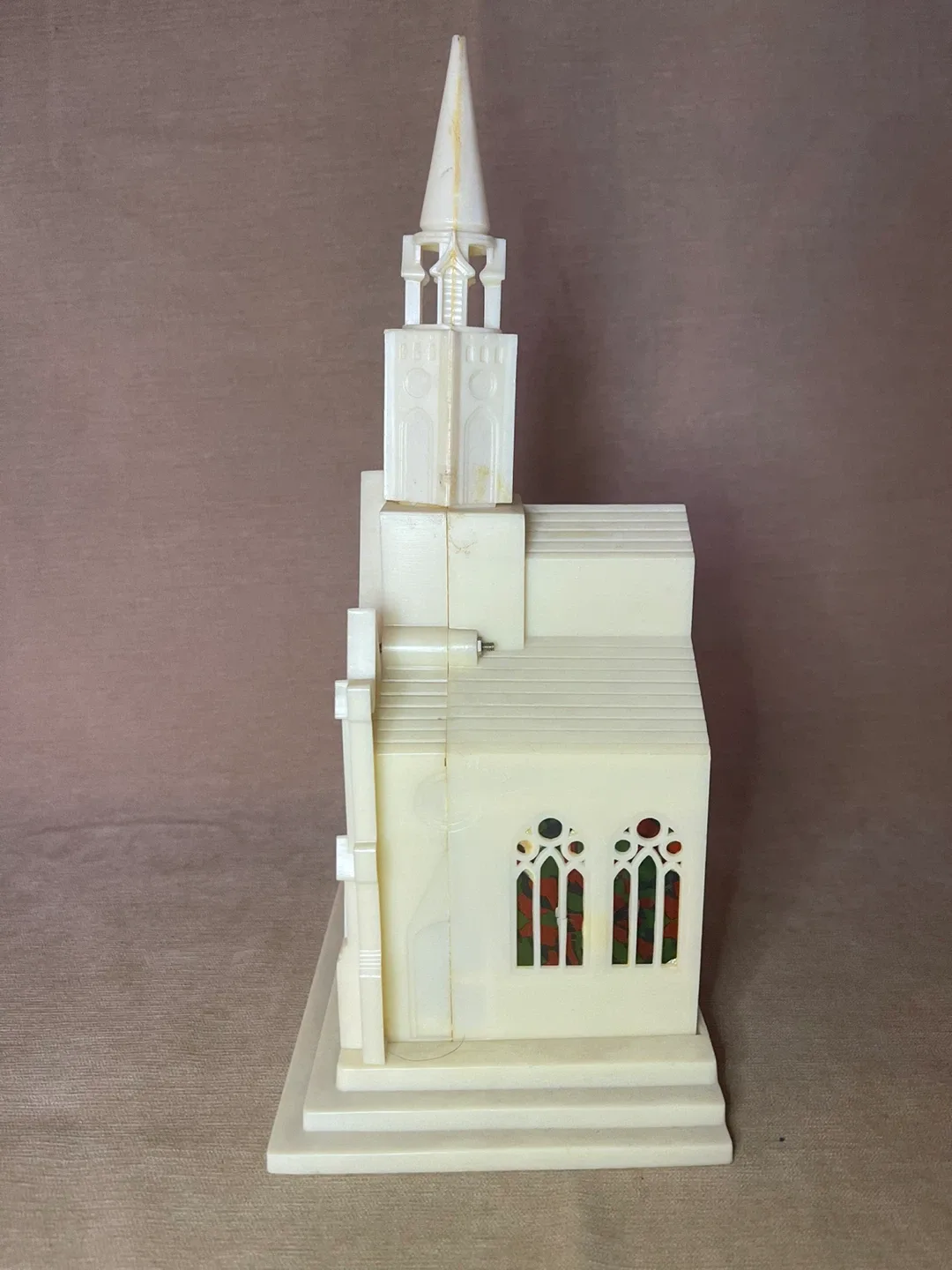 Vintage Plastic Church Music Box Christmas Decoration image indicator(4)