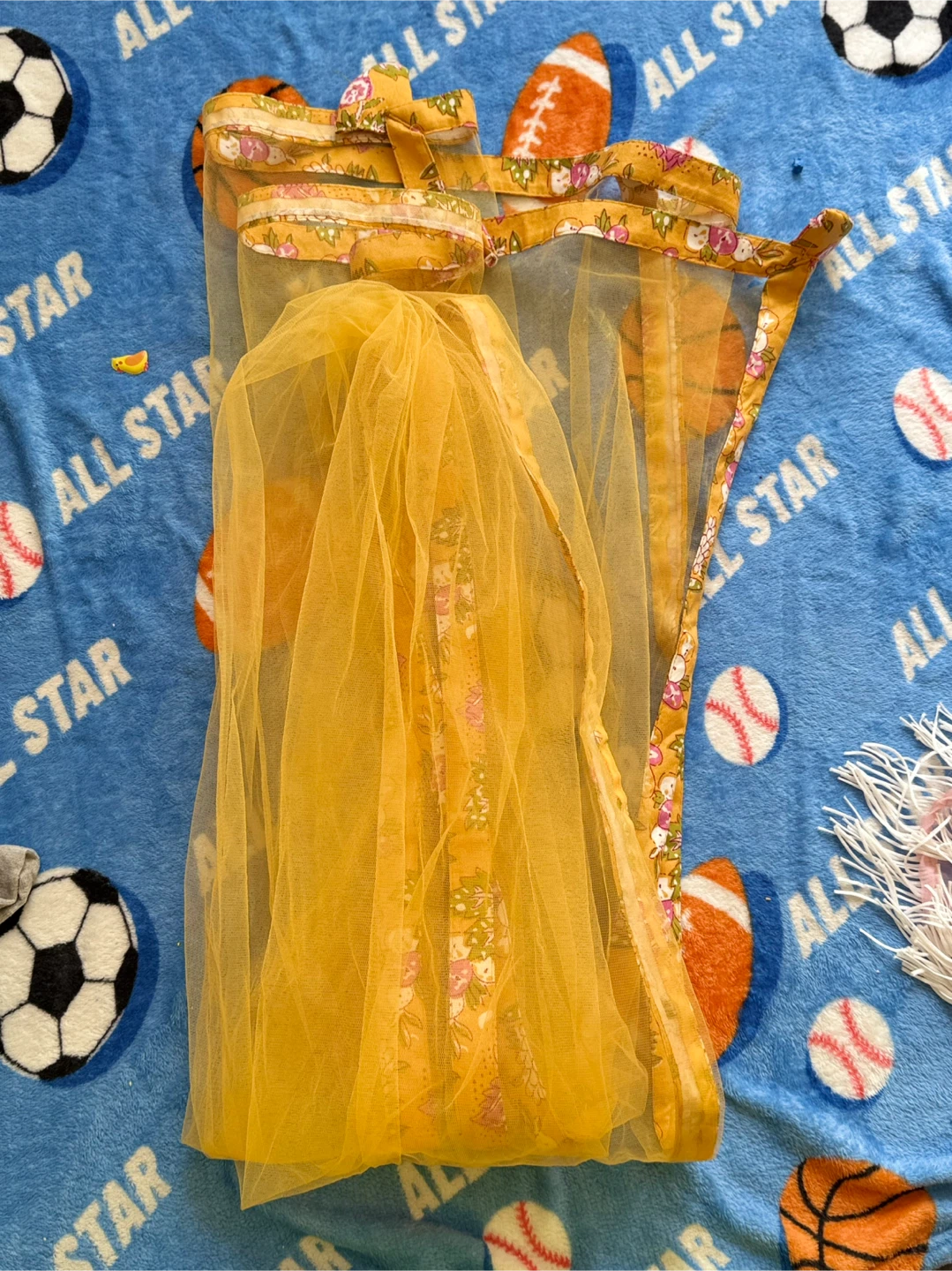 Handmade Yellow & Pink Mesh Produce Bags - photo 2