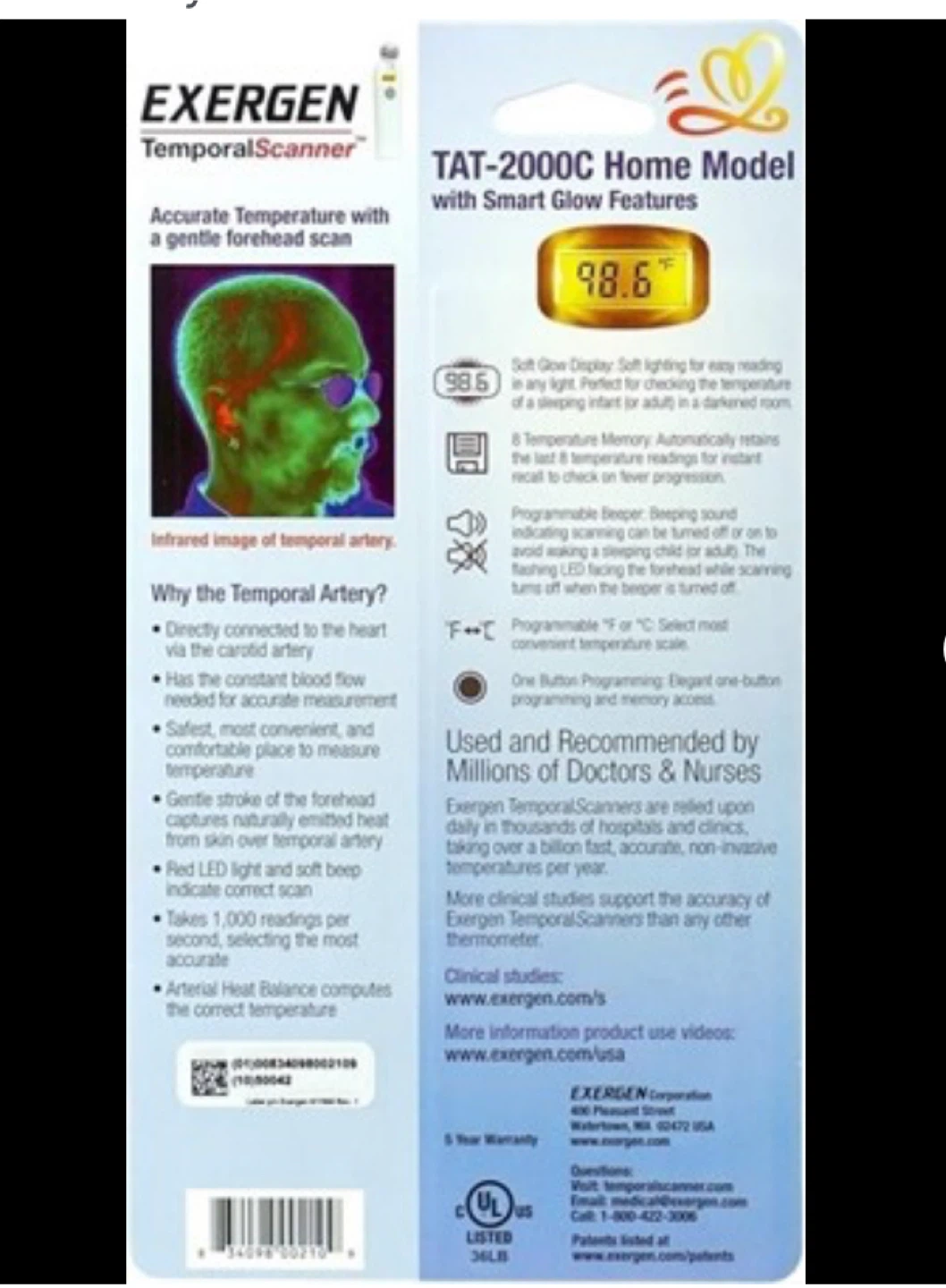 Exergen Temporal Artery Thermometer - New in Box - photo 2