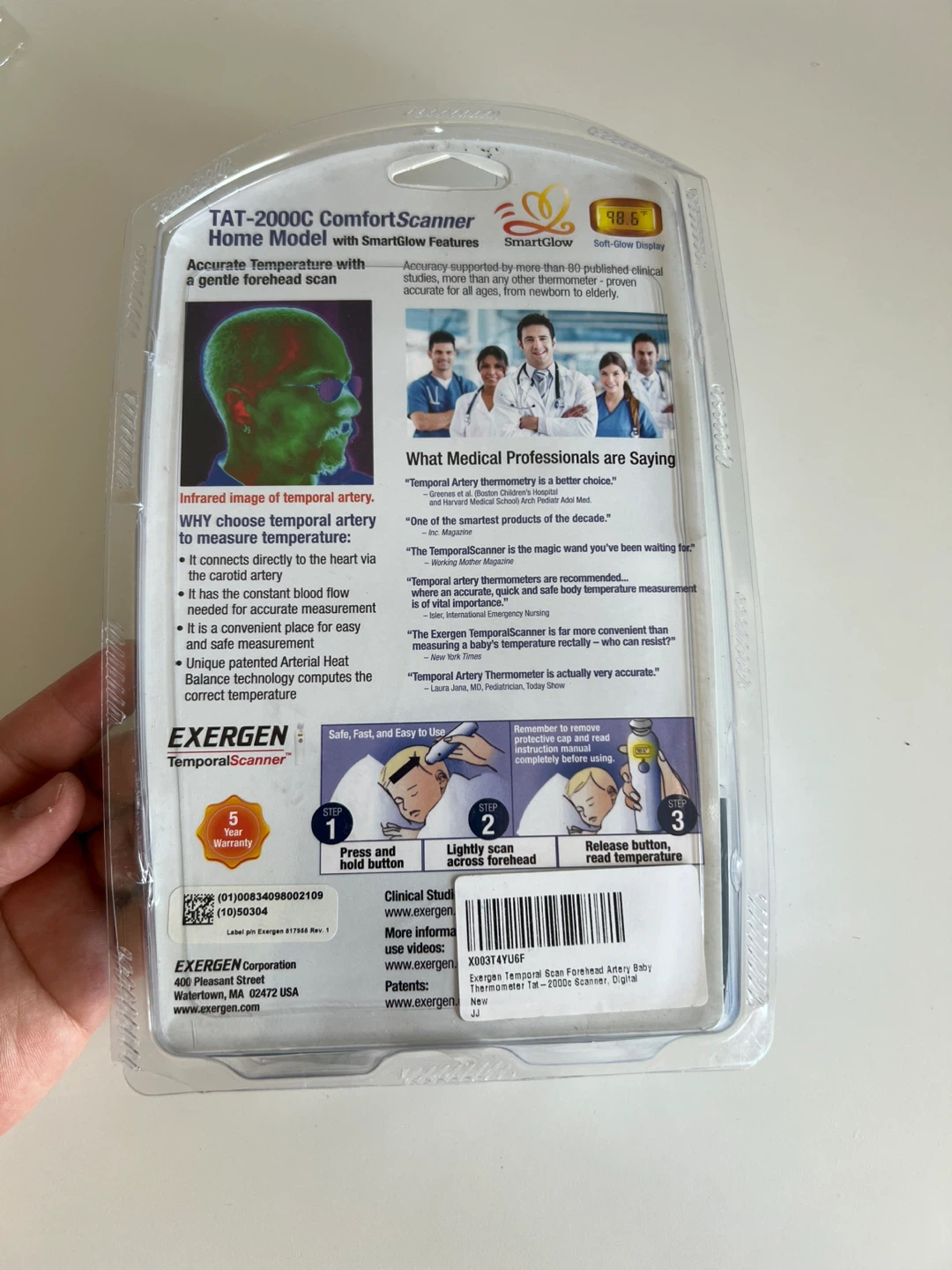 Exergen Temporal Artery Thermometer - New in Box - photo 4