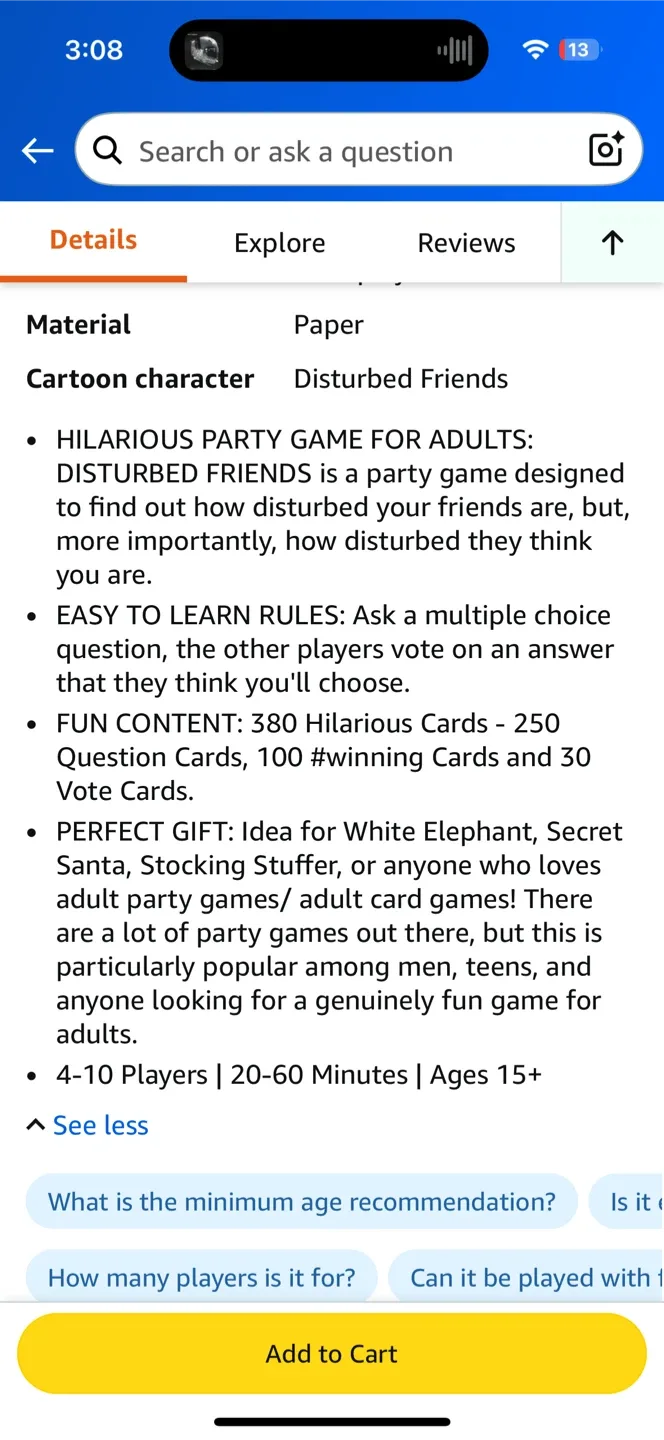 Disturbed Friends - Hilarious Party Game for Adults image indicator(4)