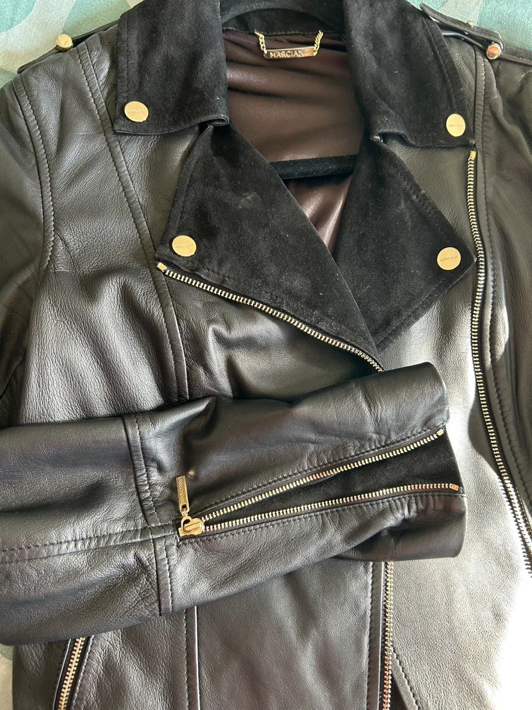 MARCIANO 100% Black Leather Jacket image indicator(2)