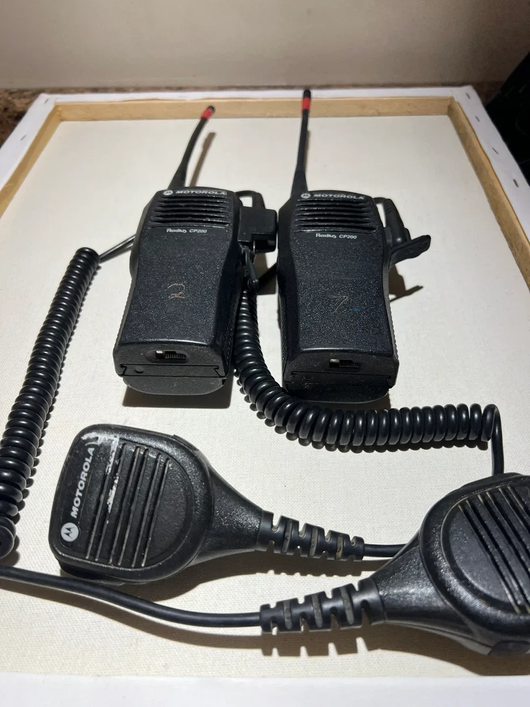 Lot of 2 Motorola CP200 handheld radios thumbnail