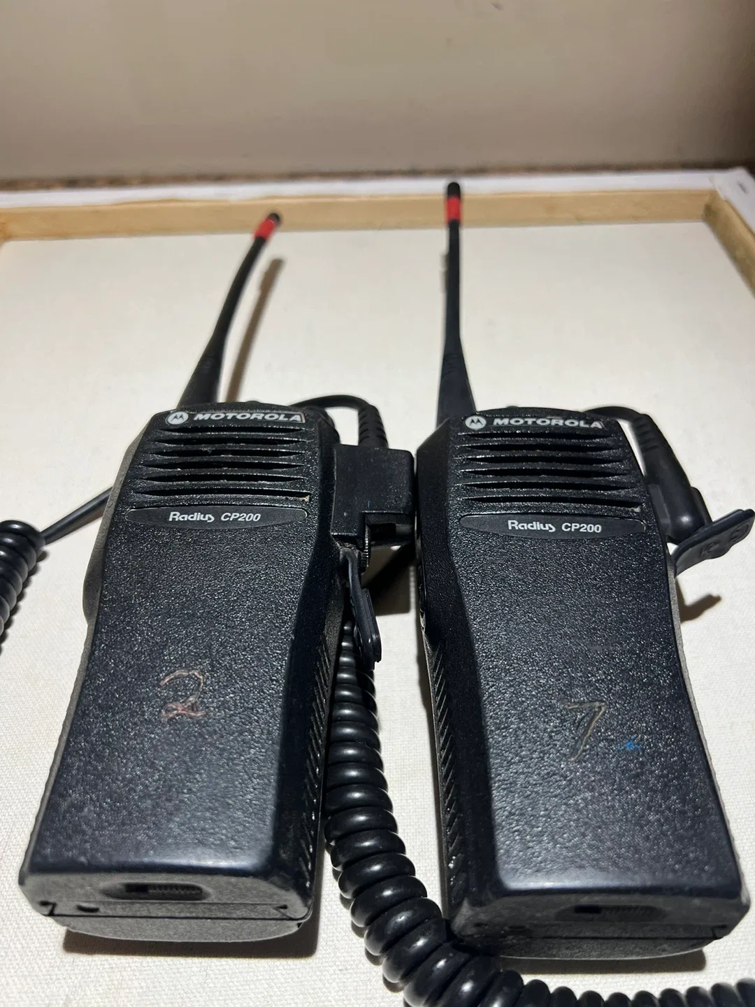 Lot of 2 Motorola CP200 handheld radios image indicator(2)