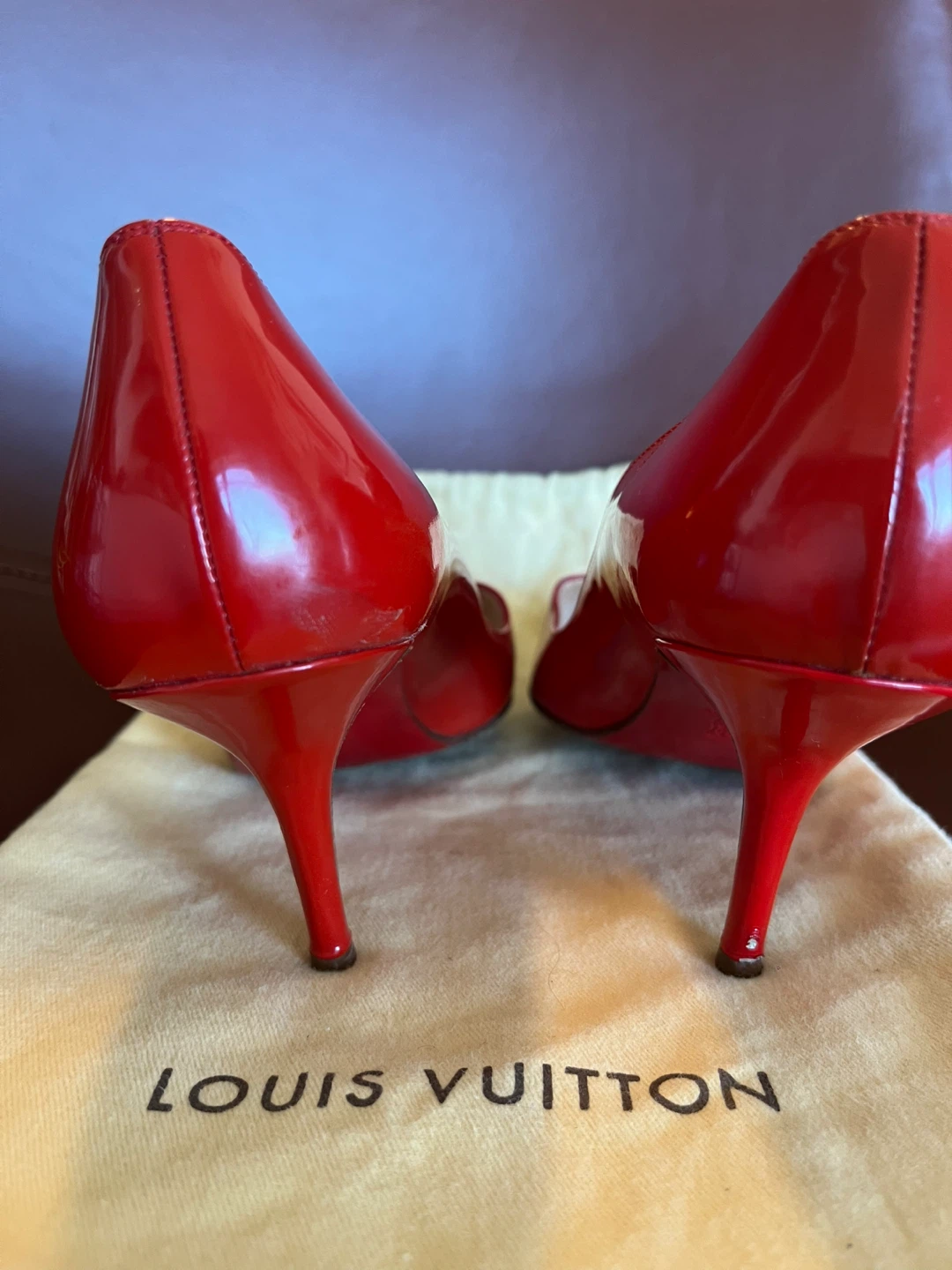 Christian Louboutin Red Patent Leather Heels - Size 37 - photo 5