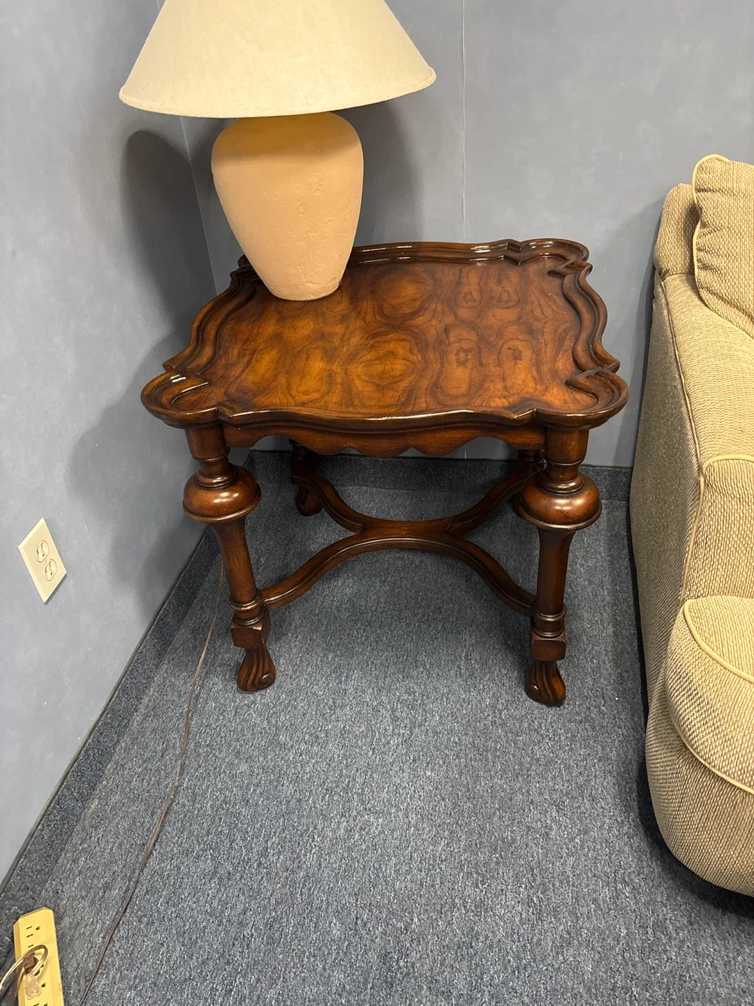 Vintage Wood End Table image indicator(2)