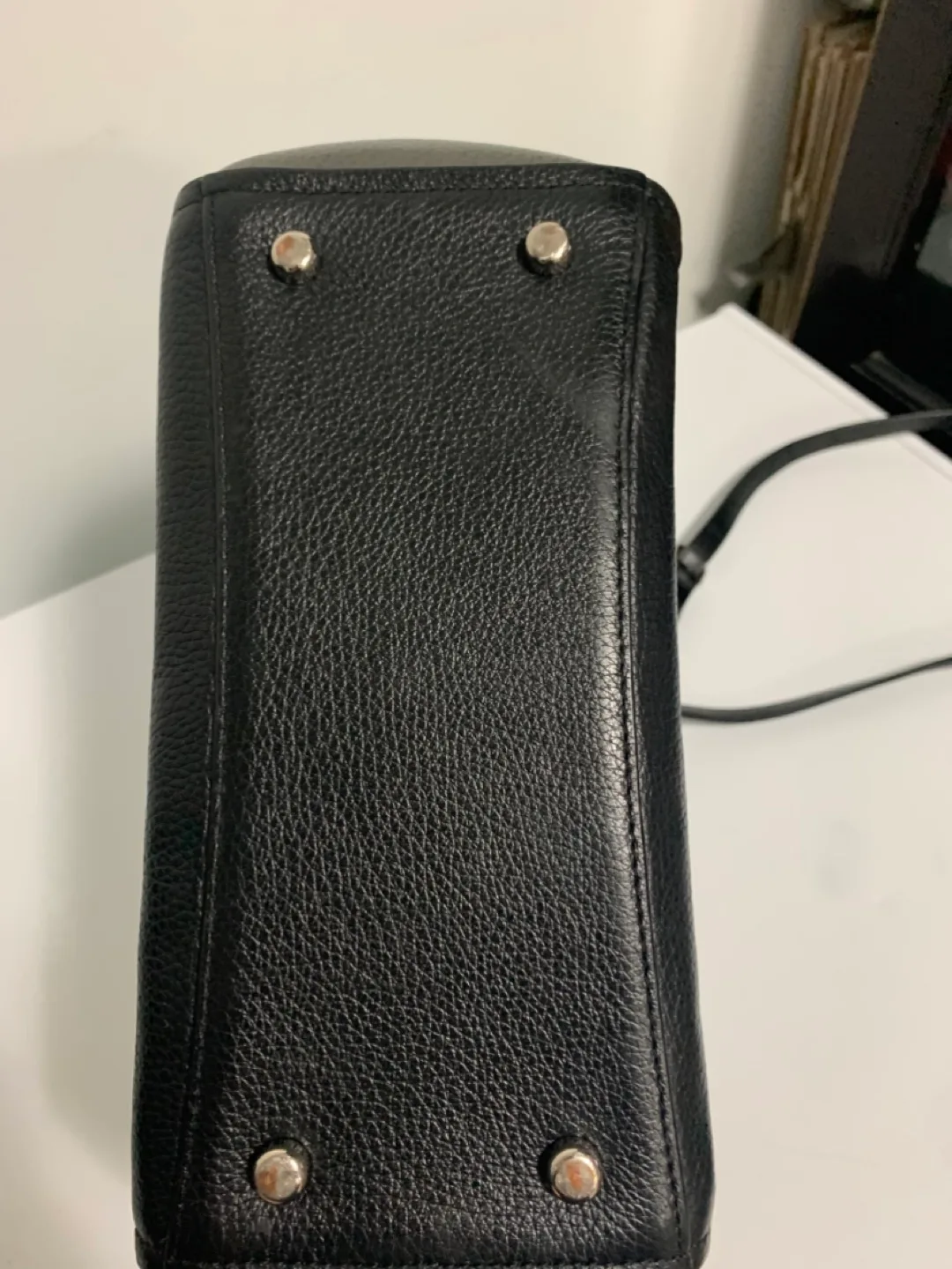 Coach Leather Crossbody Handbag - Black & Cream image indicator(3)