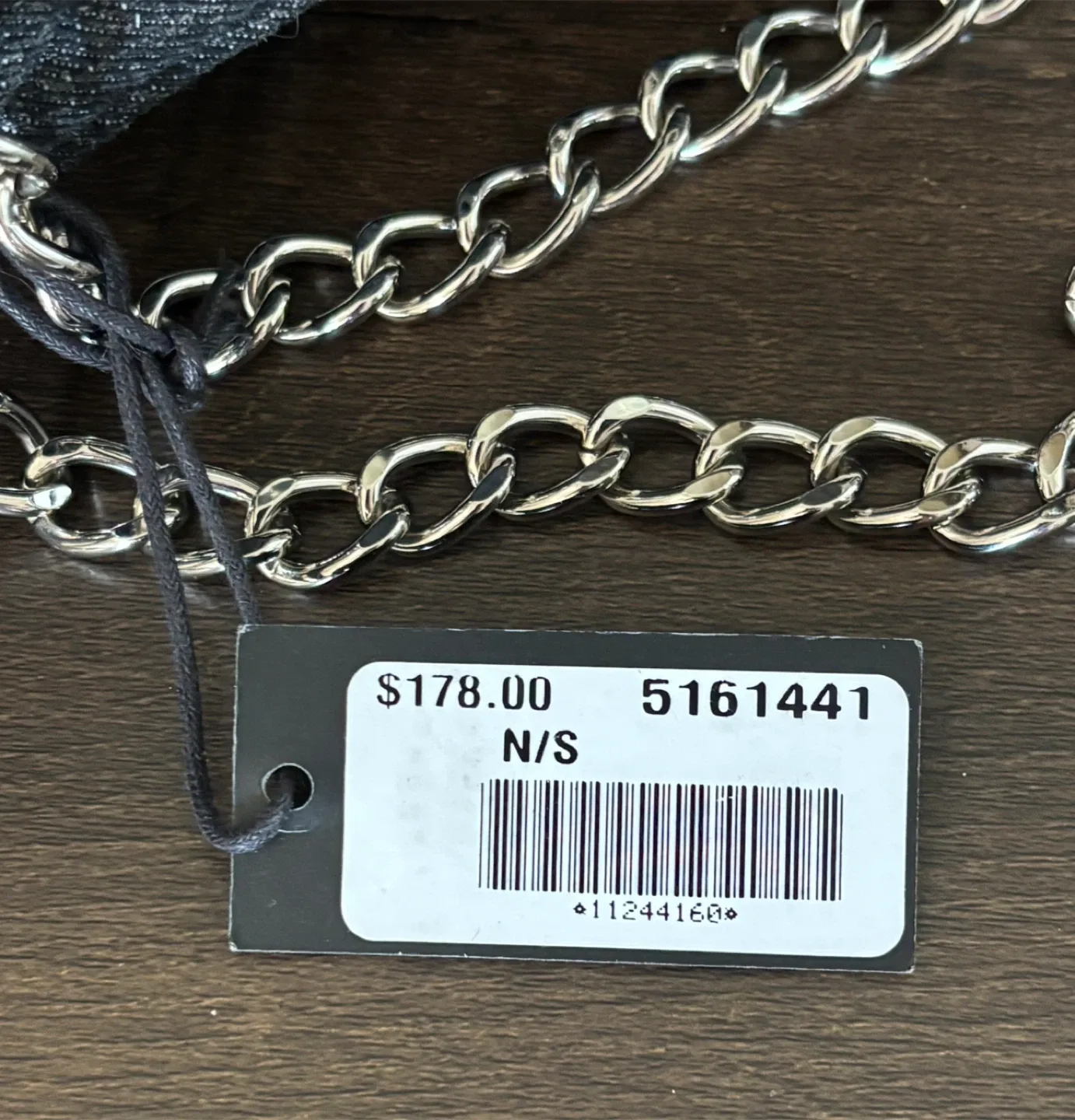 Wishbone Denim purse with silver chain  BNWT image indicator(6)