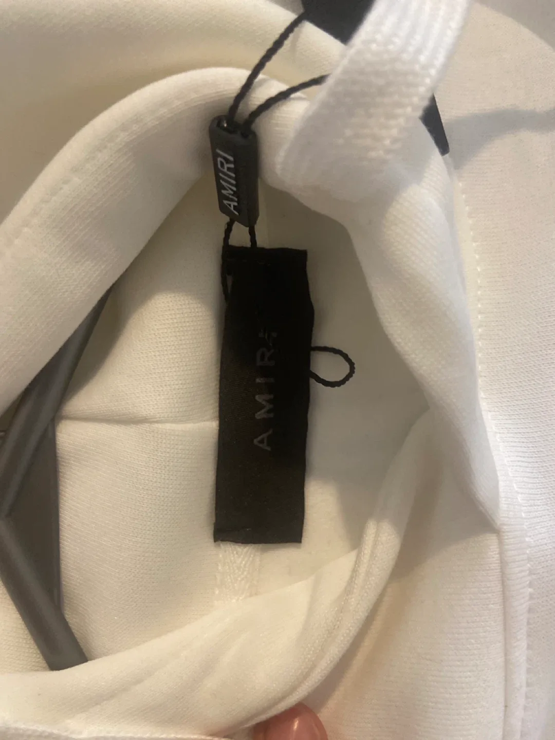 Amiri White Drip Paint Hoodie - Size M image indicator(3)