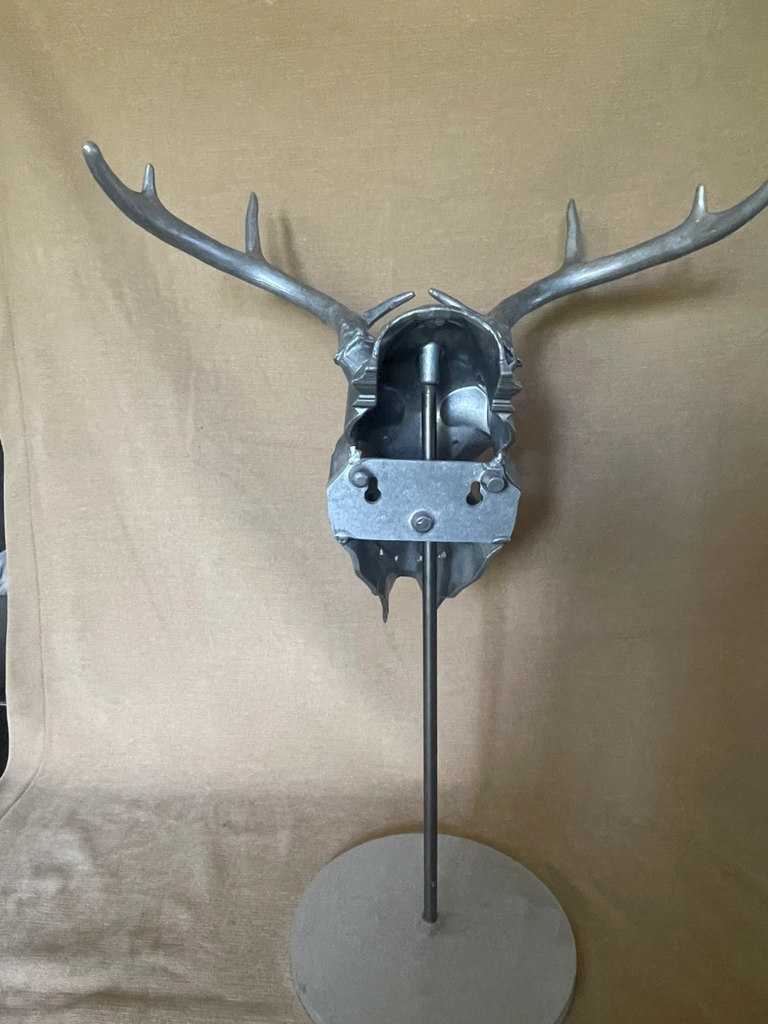 Metal Deer Skull Sculpture - photo 3