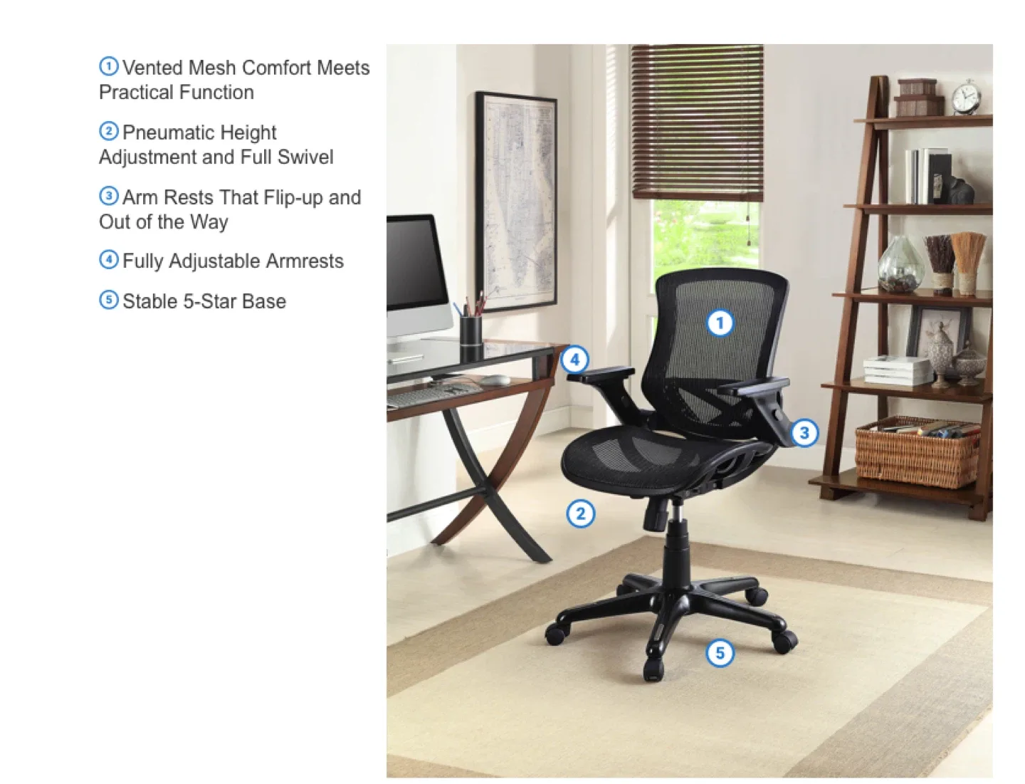 Metrex IV Mesh Office Chair - Black image indicator(4)