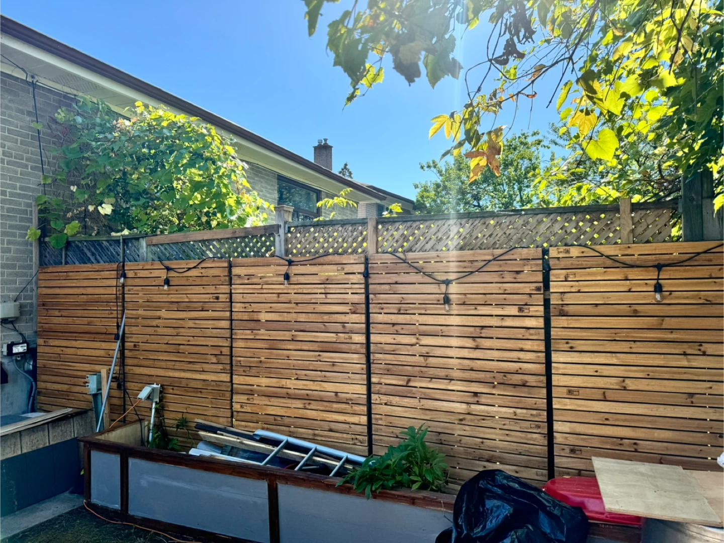1- Wood Privacy Screen Panels 67in height x 42 in width - photo 2