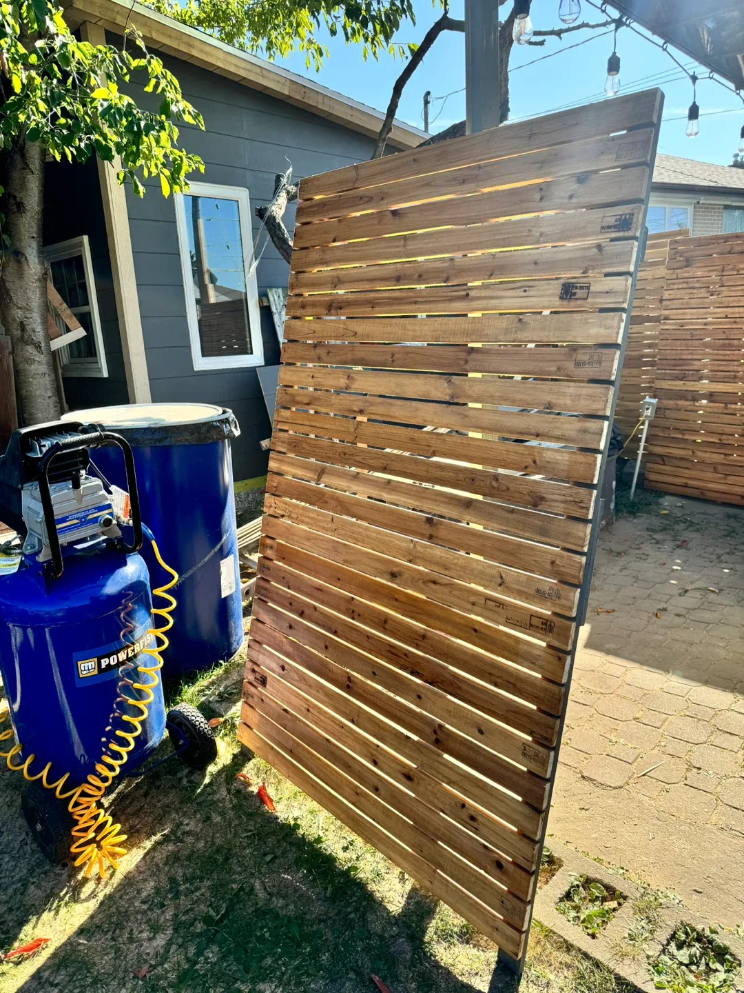 1- Wood Privacy Screen Panels 67in height x 42 in width image indicator(4)