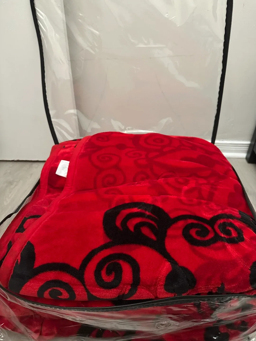 Red & Black Patterned Blanket in Original Packaging thumbnail