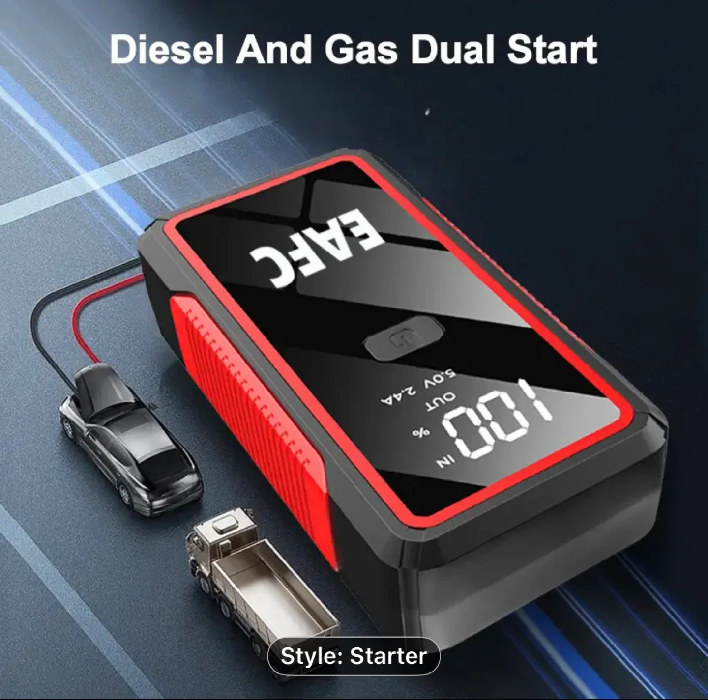 10000mAh 12V Car Jump Starter BoosterCar Battery Jump Starter image indicator(5)