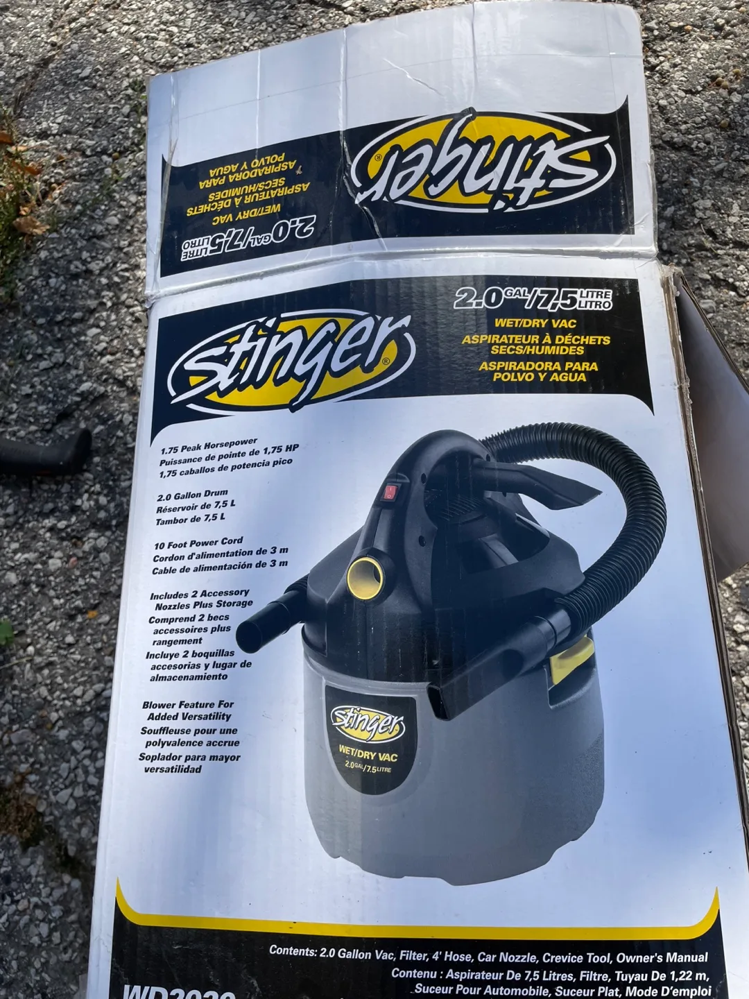 Stinger 2.0 Gal Wet/Dry Vac image indicator(4)