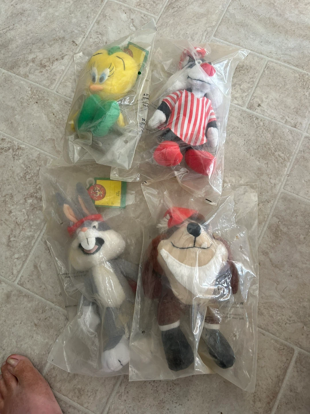 Looney Tunes Plush Toys - New in Package