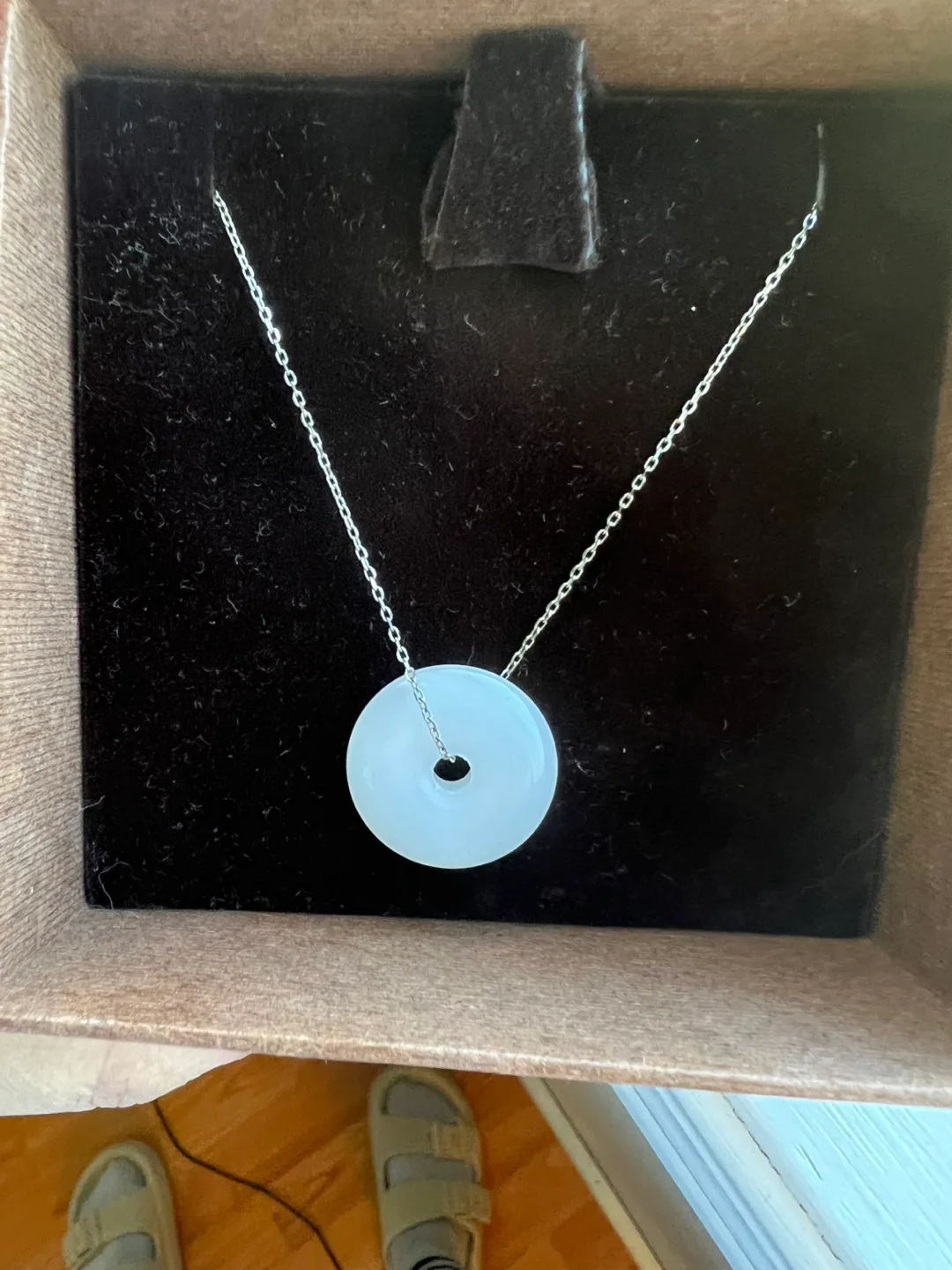 S925 Silver White jade Pendant Necklace image indicator(2)